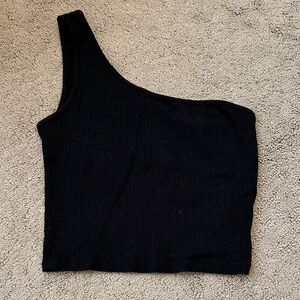 Elegant Black One-Shoulder Top